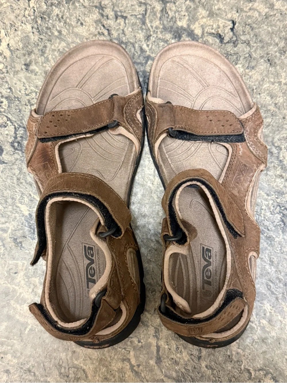 Teva Fossil Canyon 6101 Waterproof Leather Hiking Sandals Men’s Size 10 US